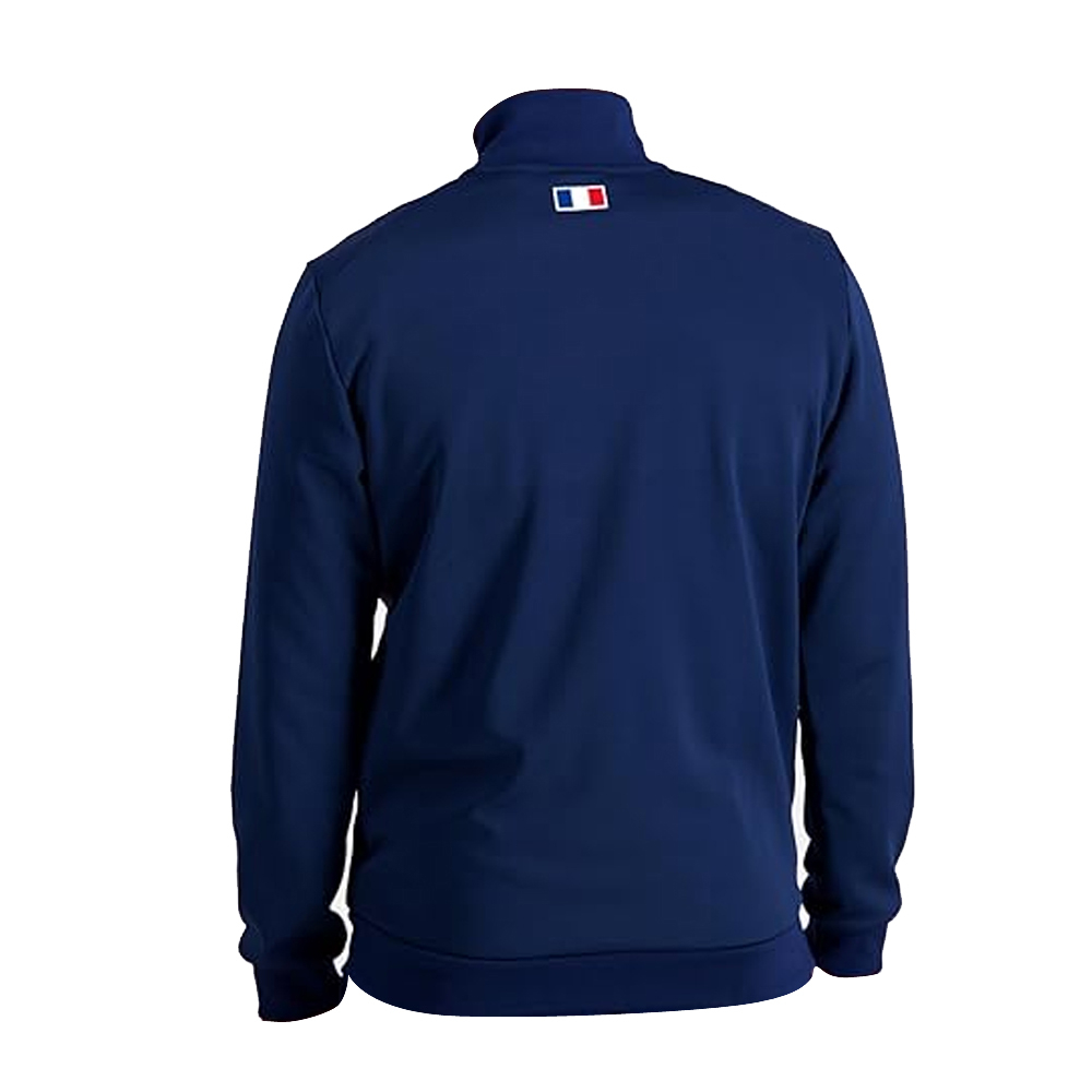 2023-2024 France Rugby Full Zip Presentation Sweat (Blue)