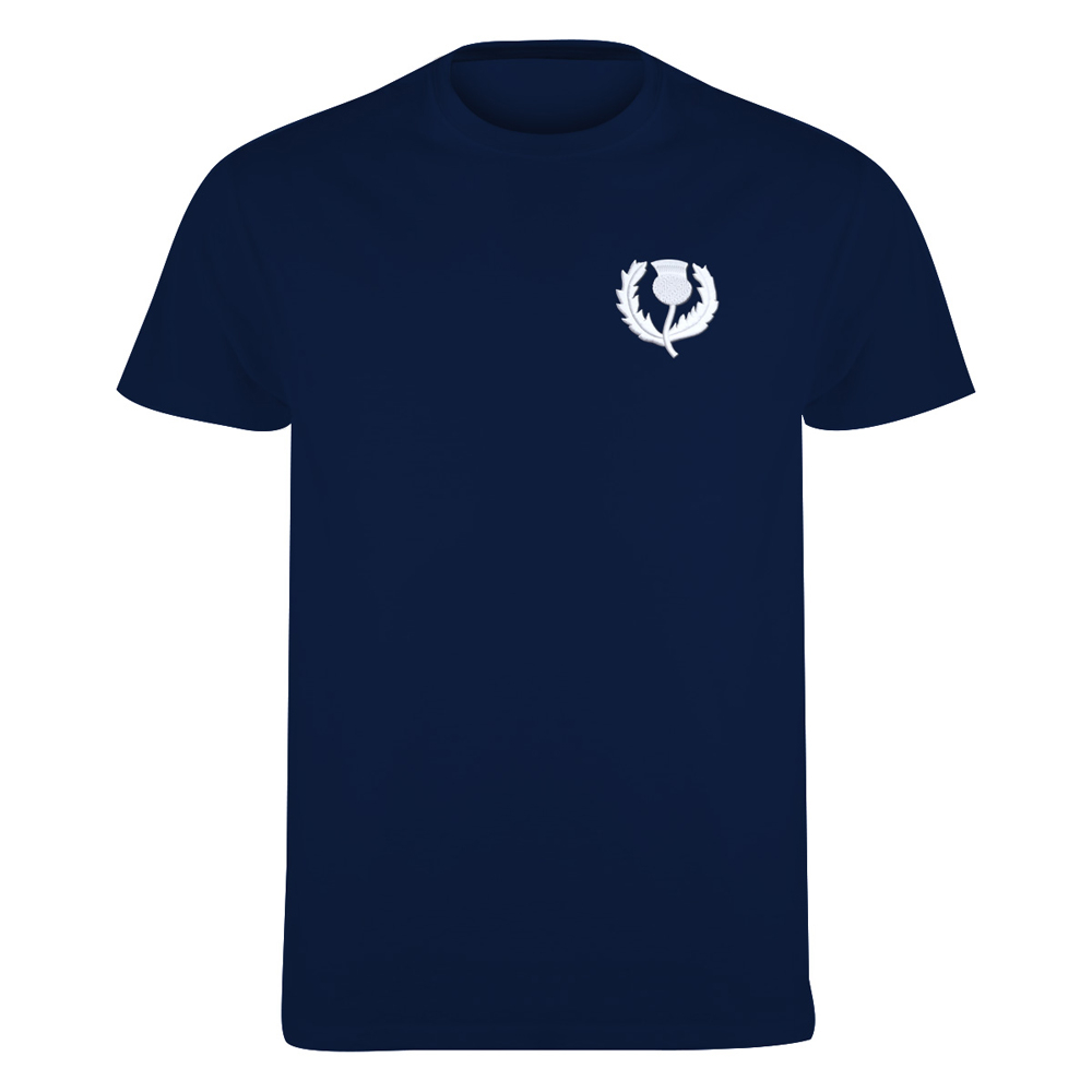 Scotland Rugby Mens Classic Printed T-Shirt Navy (Your Name)