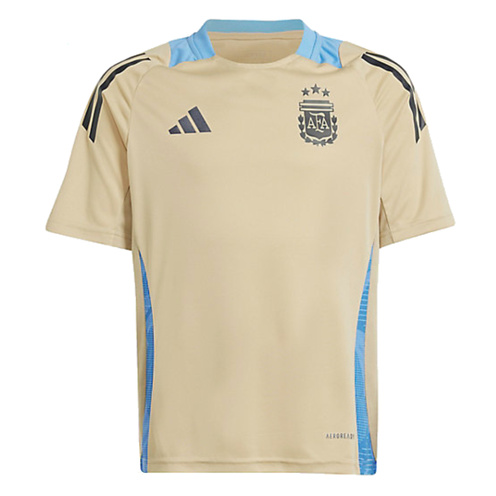 2024-2025 Argentina Training Jersey (Hazy Beige) - Kids (MAC ALLISTER 20)