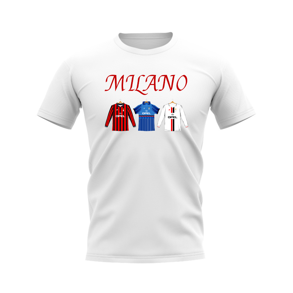 Milano 1995-1996 Retro Shirt T-shirt - Text (White) (KAKA 22)