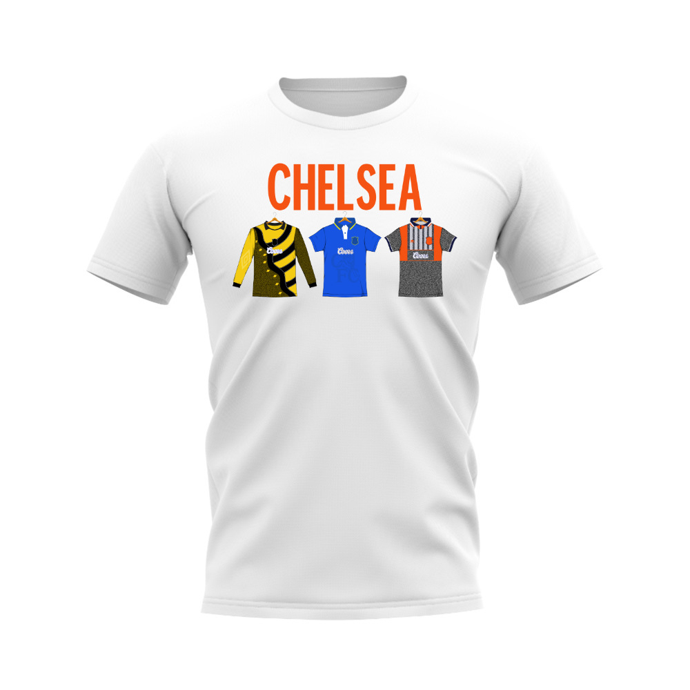 Chelsea 1995-1996 Retro Shirt T-shirts - Text (White) (Spencer 7)