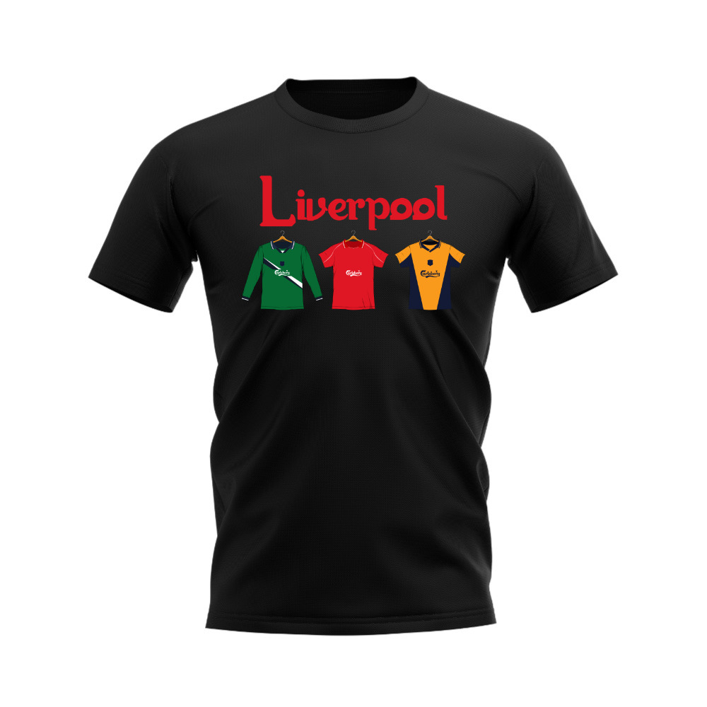 Liverpool 2000-2001 Retro Shirt T-shirt - Text (Black) (FOWLER 9)