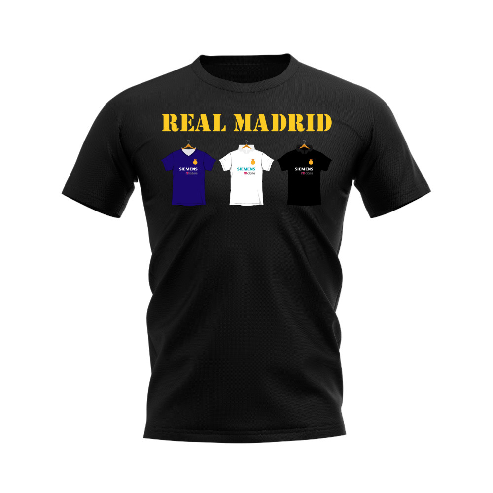 Real Madrid 2002-2003 Retro Shirt T-shirt Text (Black) (BECKHAM 23)