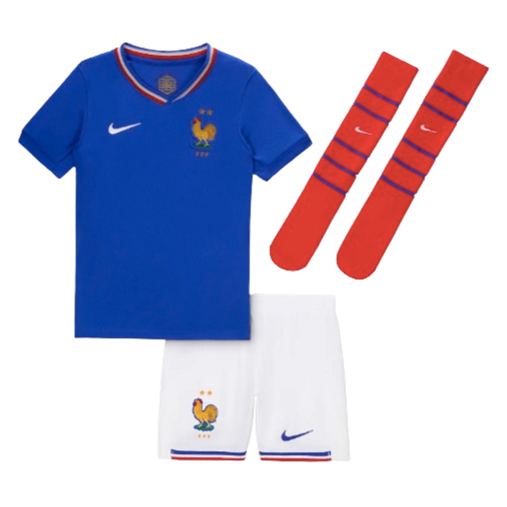 2024-2025 France Home Little Boys Mini Kit (Cantona 7)