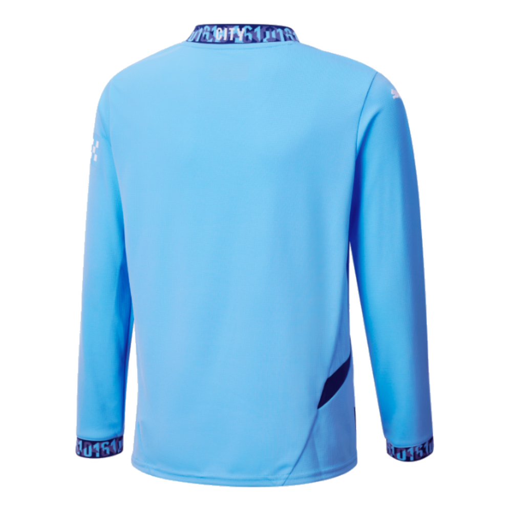 2024-2025 Man City Home Long Sleeve Shirt (Kids) (Richards 2)