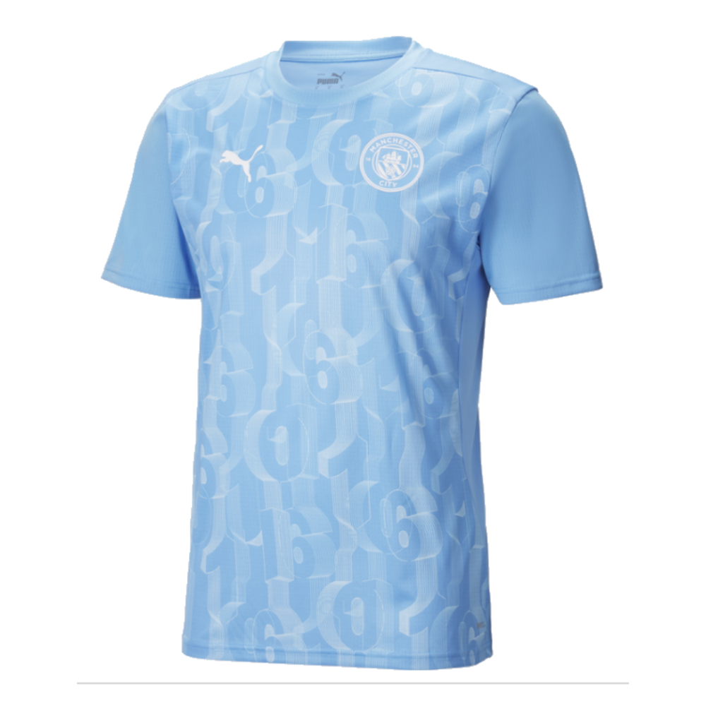 2024-2025 Man City Prematch SS Shirt (Light Blue) (Grealish 10)