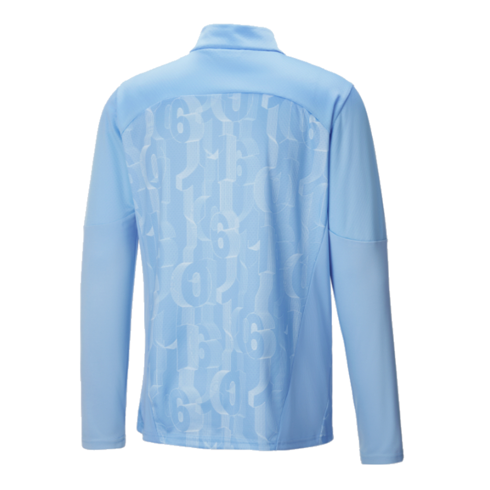 2024-2025 Man City Prematch 1/4 Zip Top (Blue)