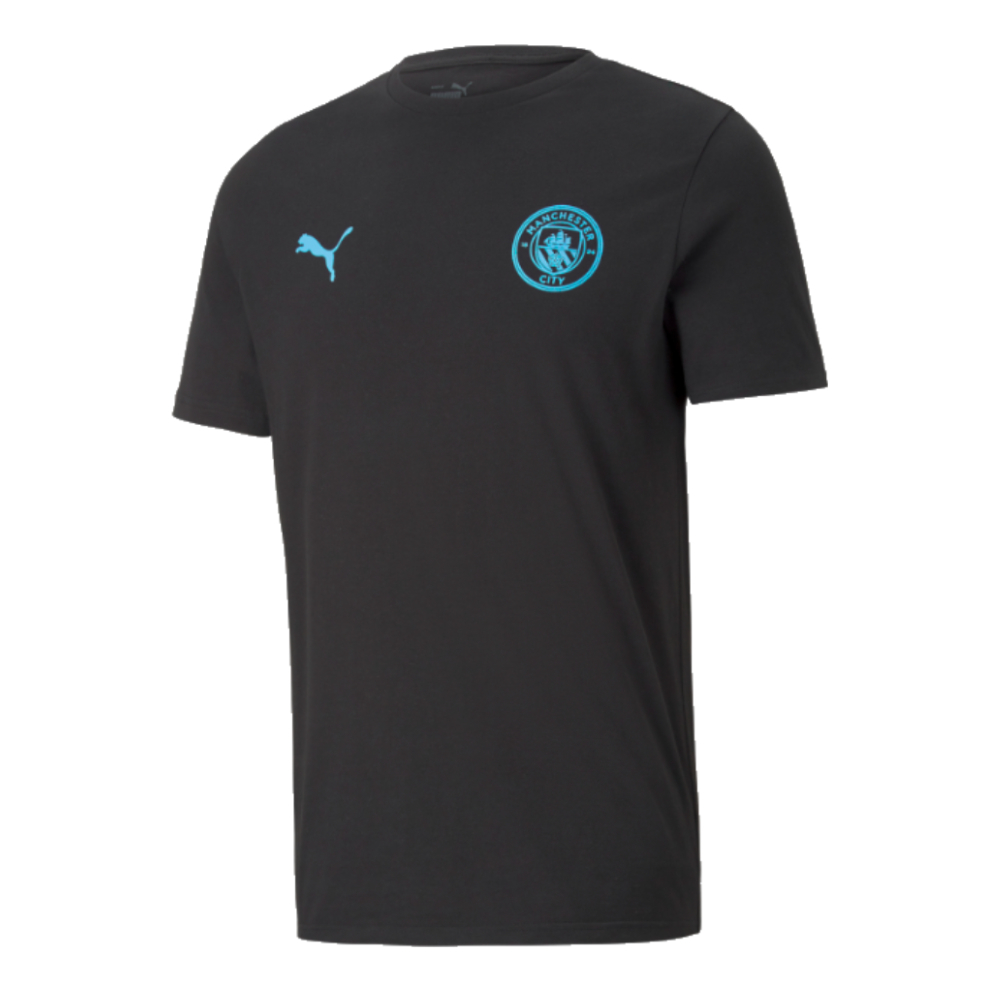 2024-2025 Man City ESS Tee (Black) (Kun Aguero 10)