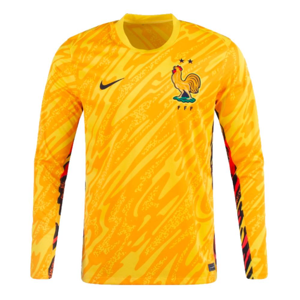 2024-2025 France Home LS Goalkeeper Shirt (Yellow) (Maignan 16)