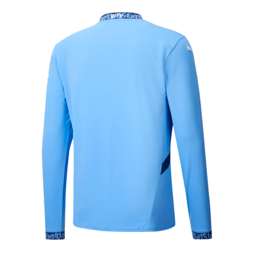 2024-2025 Man City Home Long Sleeve Shirt (Greenwood 5)