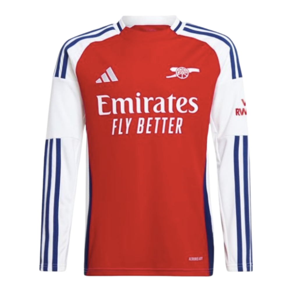 2024-2025 Arsenal Long Sleeve Home Shirt (Kids) (Jorginho 20)