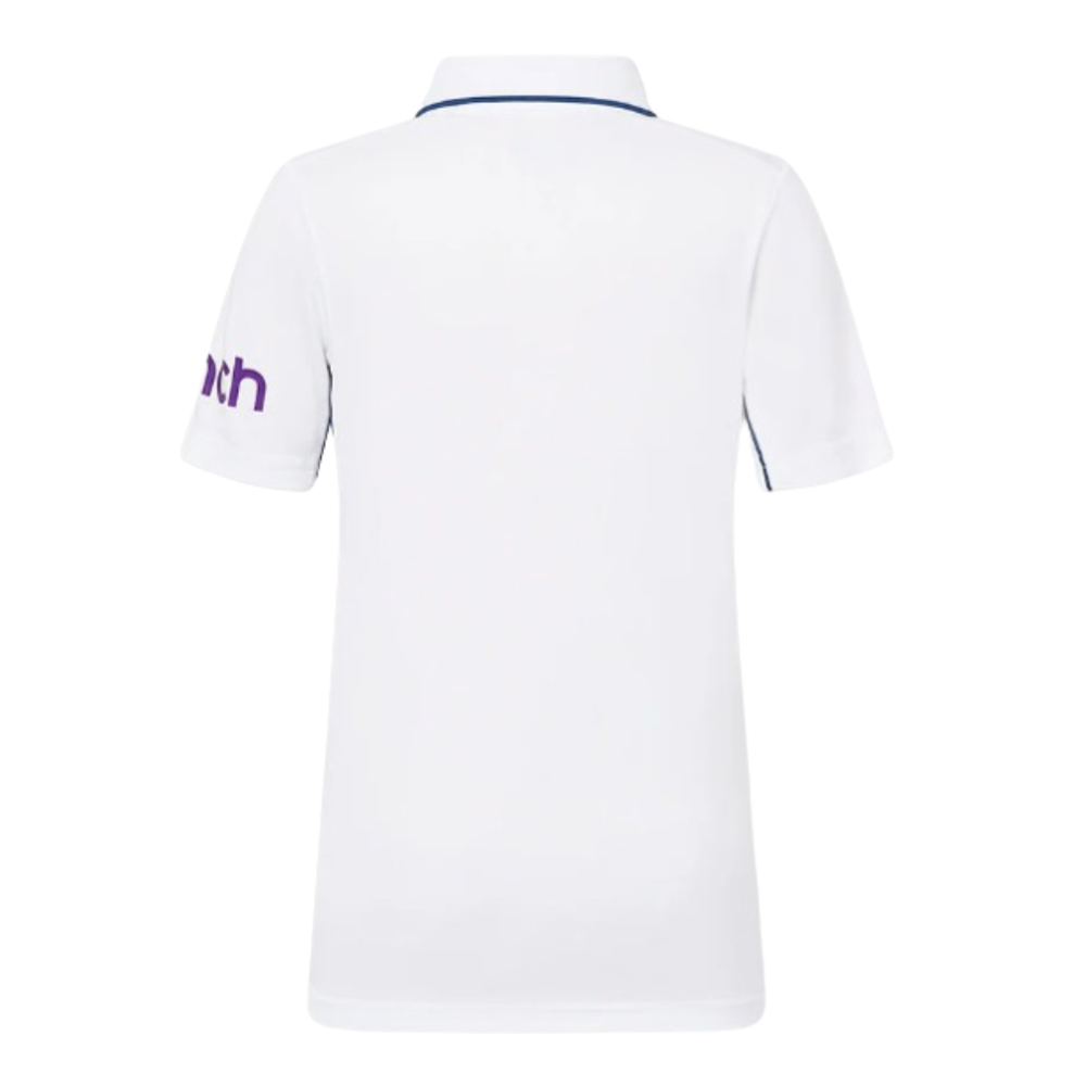 2024 England Test Cricket Replica SS Shirt (White) - Kids