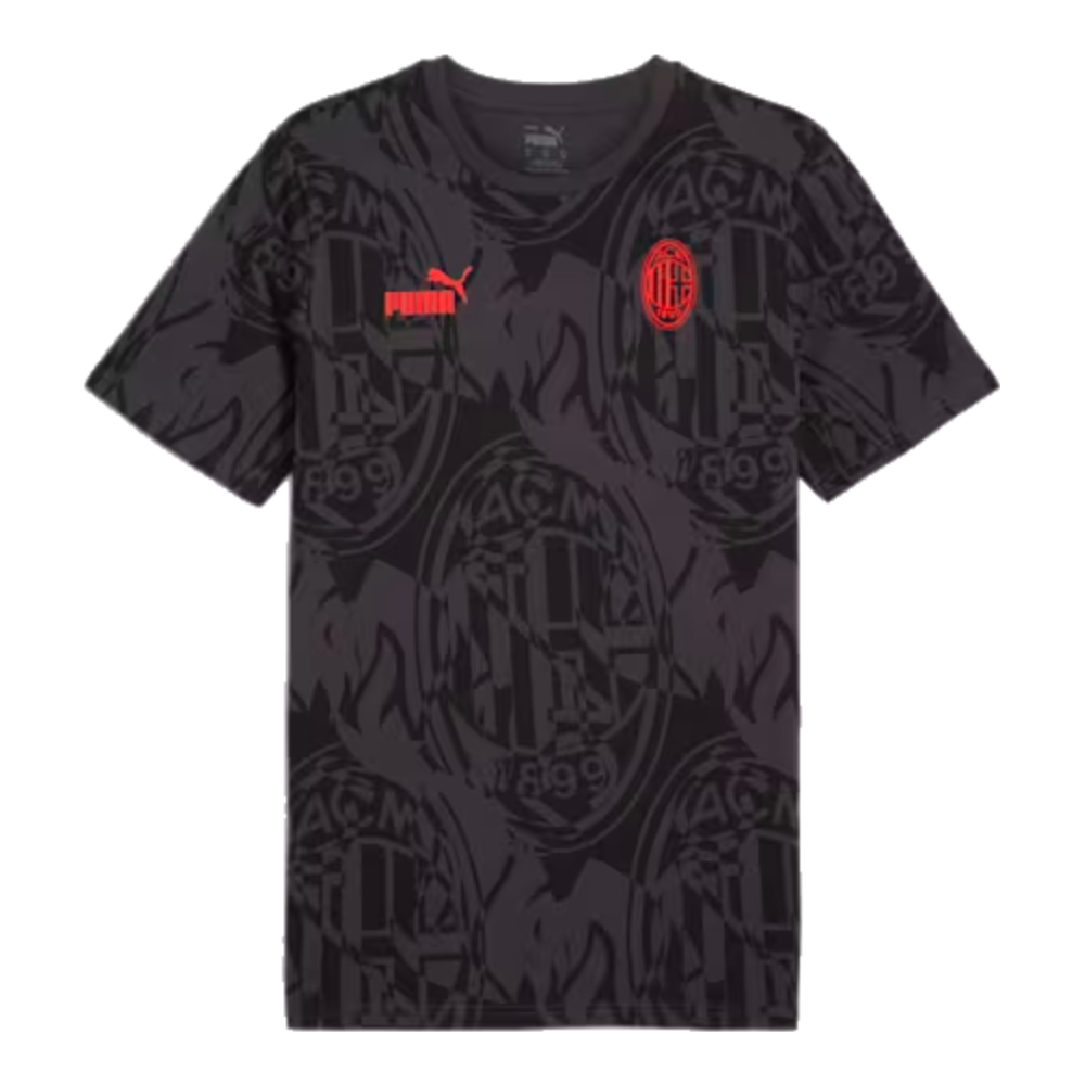 2024-2025 AC Milan ftblCulture Tee AOP (Black) (Maldini 3)