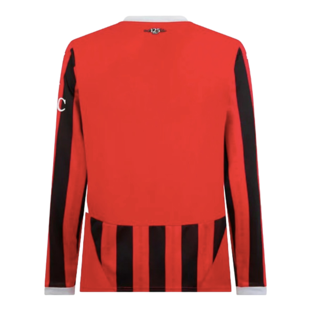 2024-2025 AC Milan Home Long Sleeve Shirt (E.Royal 22)