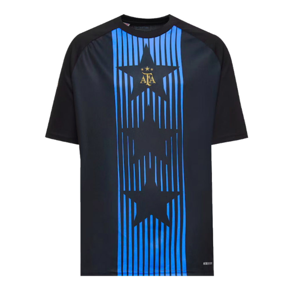 2024-2025 Argentina Pre-Match Shirt (Black) - Kids (CRESPO 9)