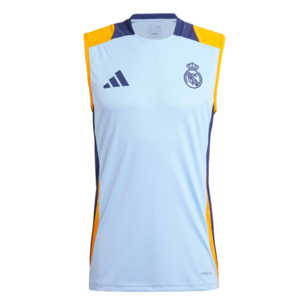 2024-2025 Real Madrid Sleeveless Jersey (Glow Blue) (Vini Jr. 7)