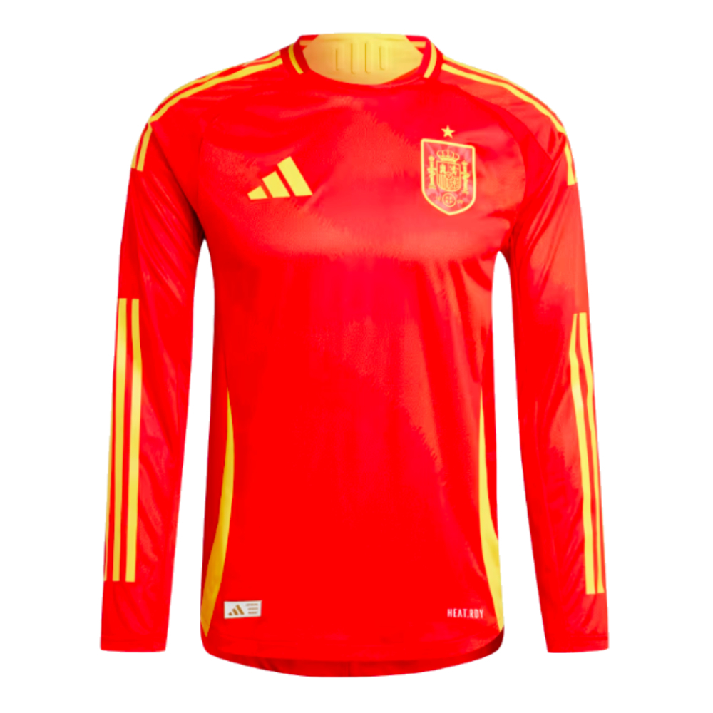 2024-2025 Spain Authentic Long Sleeve Home Shirt (Hermoso 10)