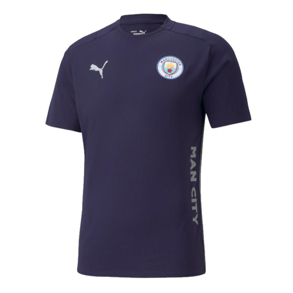 2024-2025 Man City Casuals Tee (Navy) (Kun Aguero 10)