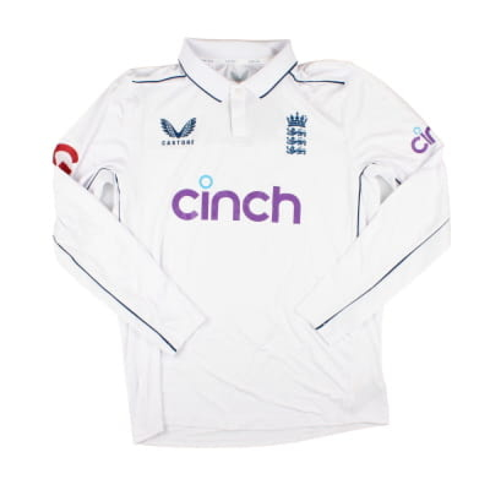 2024-2025 England Test Cricket Pro LS Shirt (White) (Your Name)