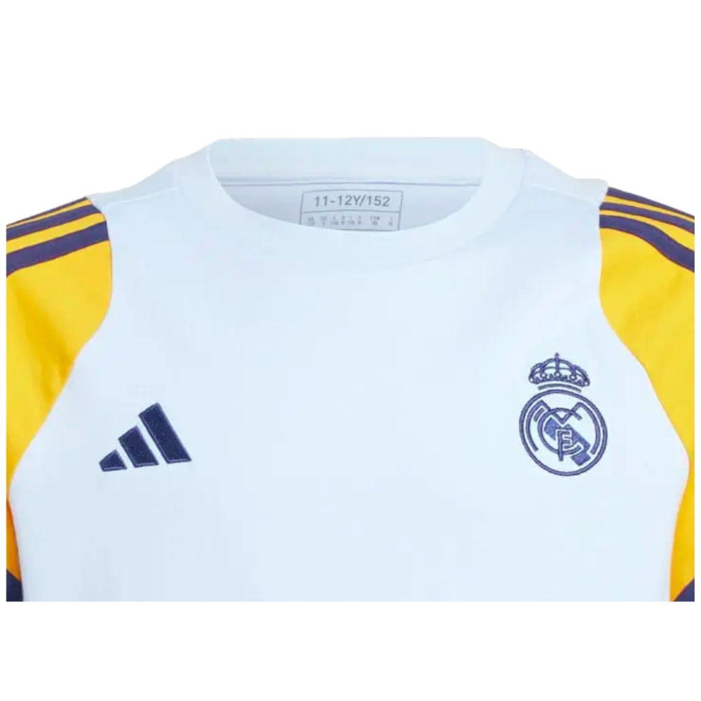 2024-2025 Real Madrid Training Tee (Glow Blue) - Kids (Brahim 21)