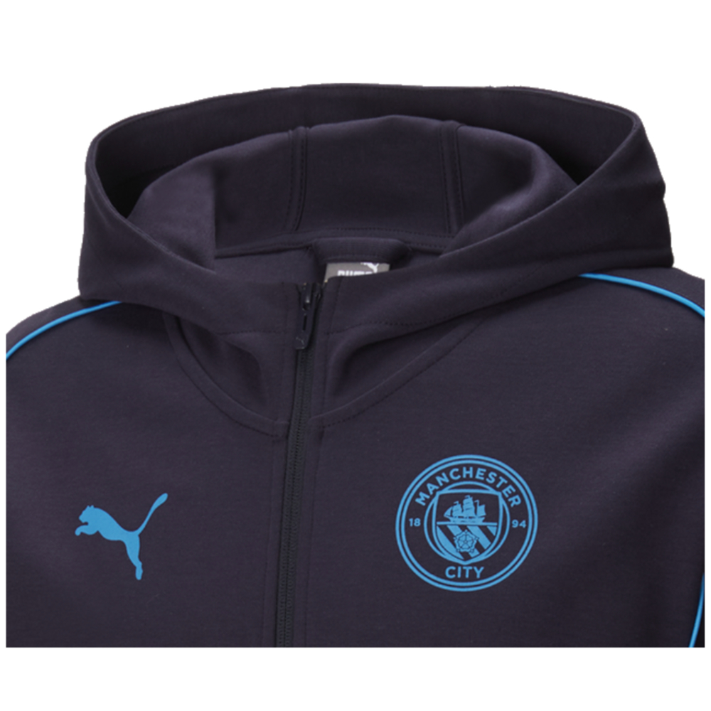 2024-2025 Man City Casuals Hooded Jacket (Navy)