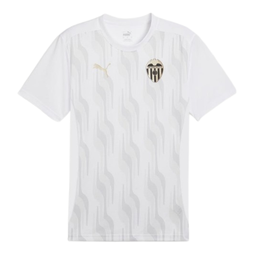 2024-2025 Valencia Pre-Match Shirt (White) (Your Name)