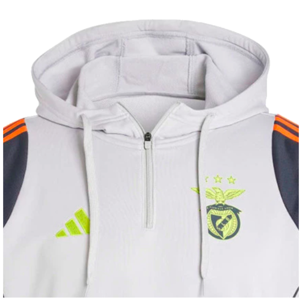 2024-2025 Benfica Hooded Track Top (Grey)