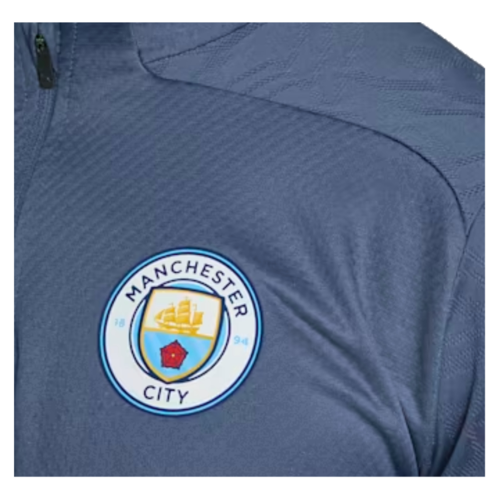 2024-2025 Man City Training 1/4 Zip Top (Inky Blue)