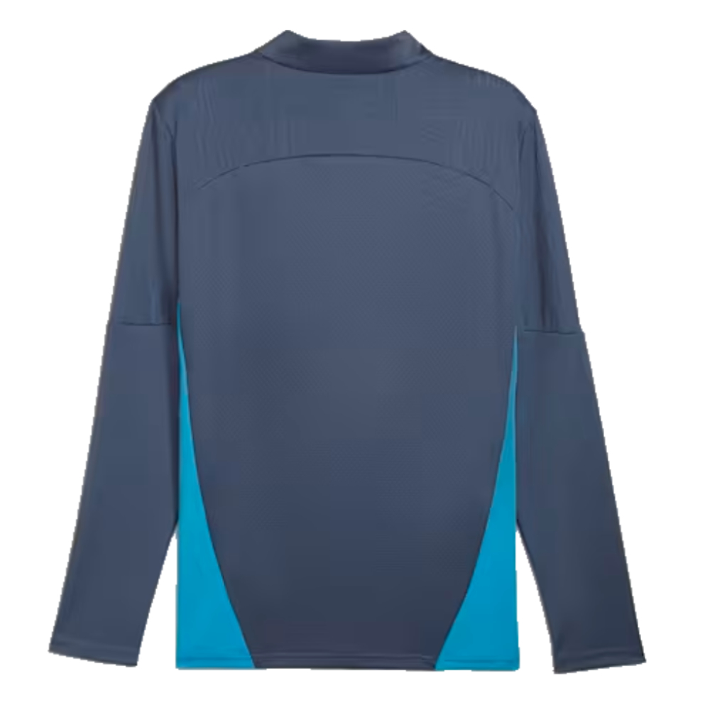 2024-2025 Man City Training 1/4 Zip Top (Inky Blue) - Kids