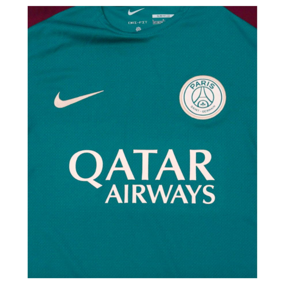 2024-2025 PSG Strike Dri-Fit Training Shirt (Teal) - Kids (Ugarte 4)