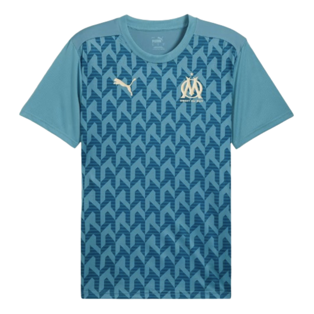 2024-2025 Marseille Pre-Match Shirt (Bold Blue) (Kondogbia 19)