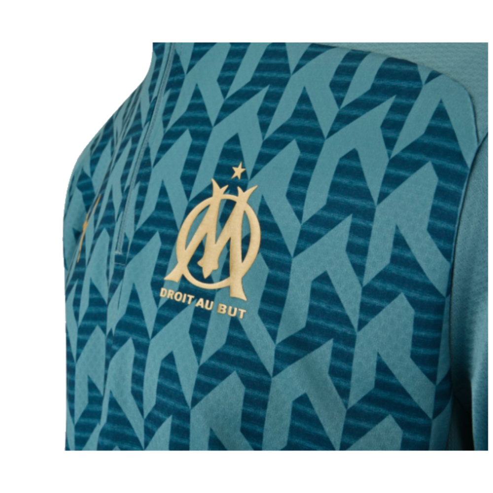 2024-2025 Marseille Prematch 1/4 Zip Top (Bold Blue)