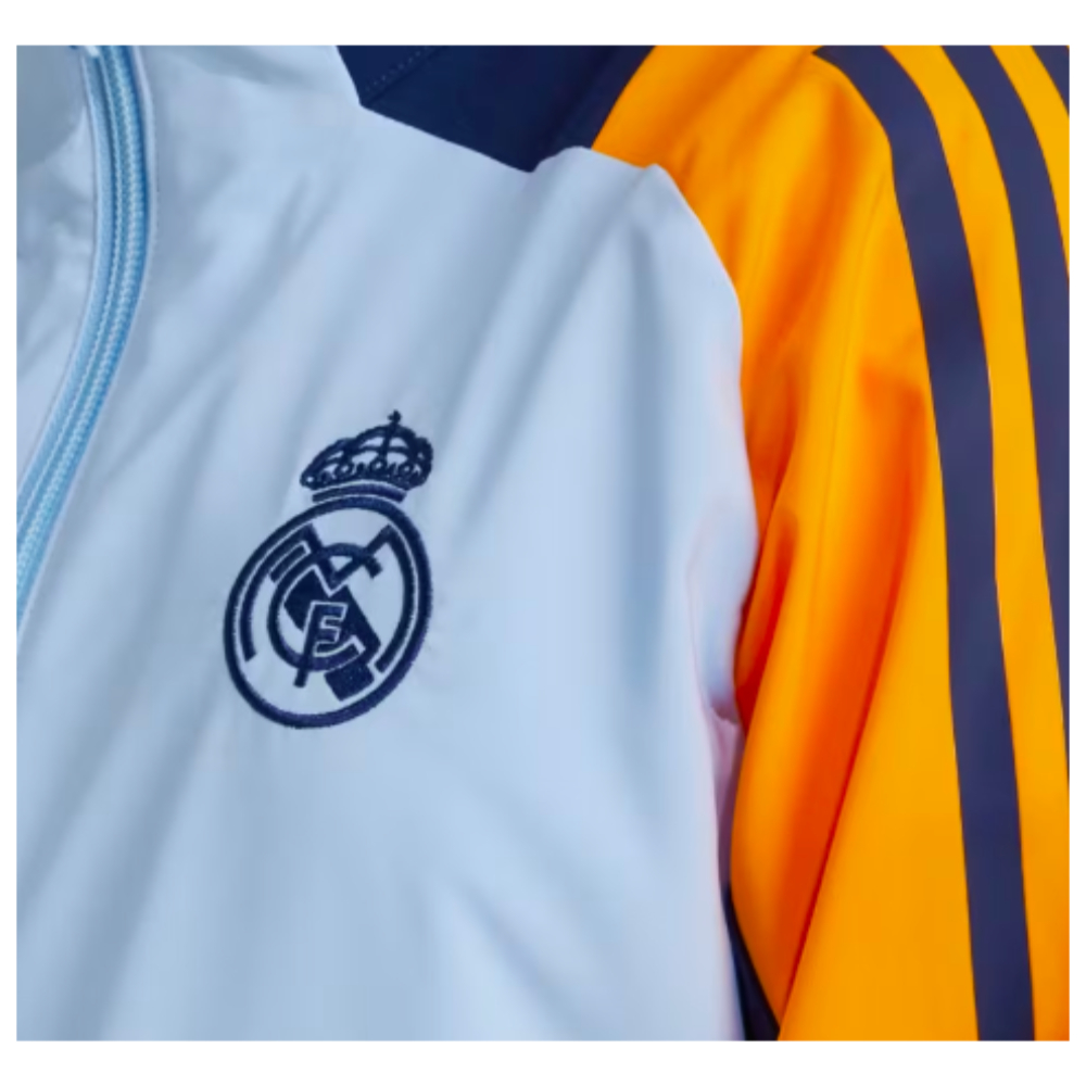 2024-2025 Real Madrid Presentation Jacket (Glow Blue) - Kids