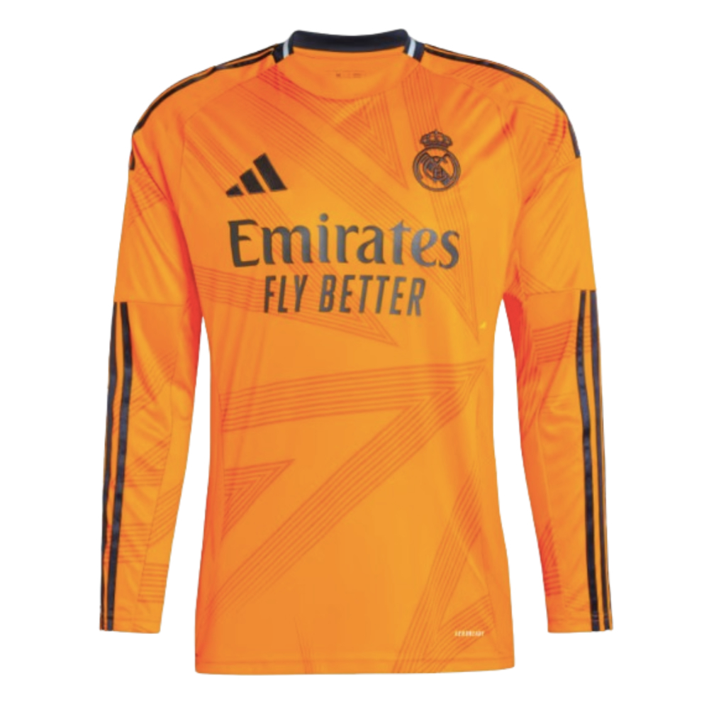 2024-2025 Real Madrid Long Sleeve Away Shirt (Bellingham 5)