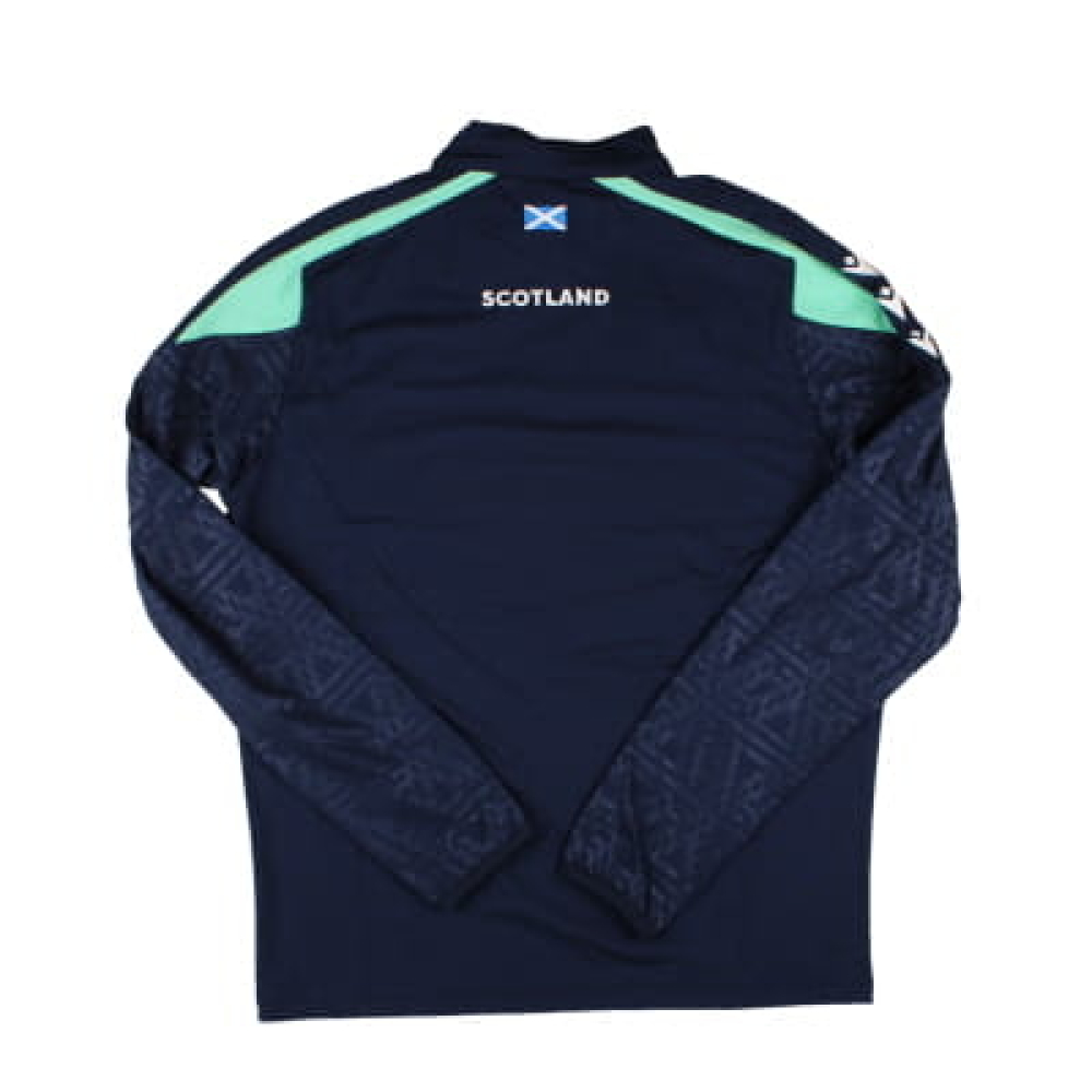 2024-2025 Scotland Rugby Long Sleeve Half Zip Training Top (Navy)