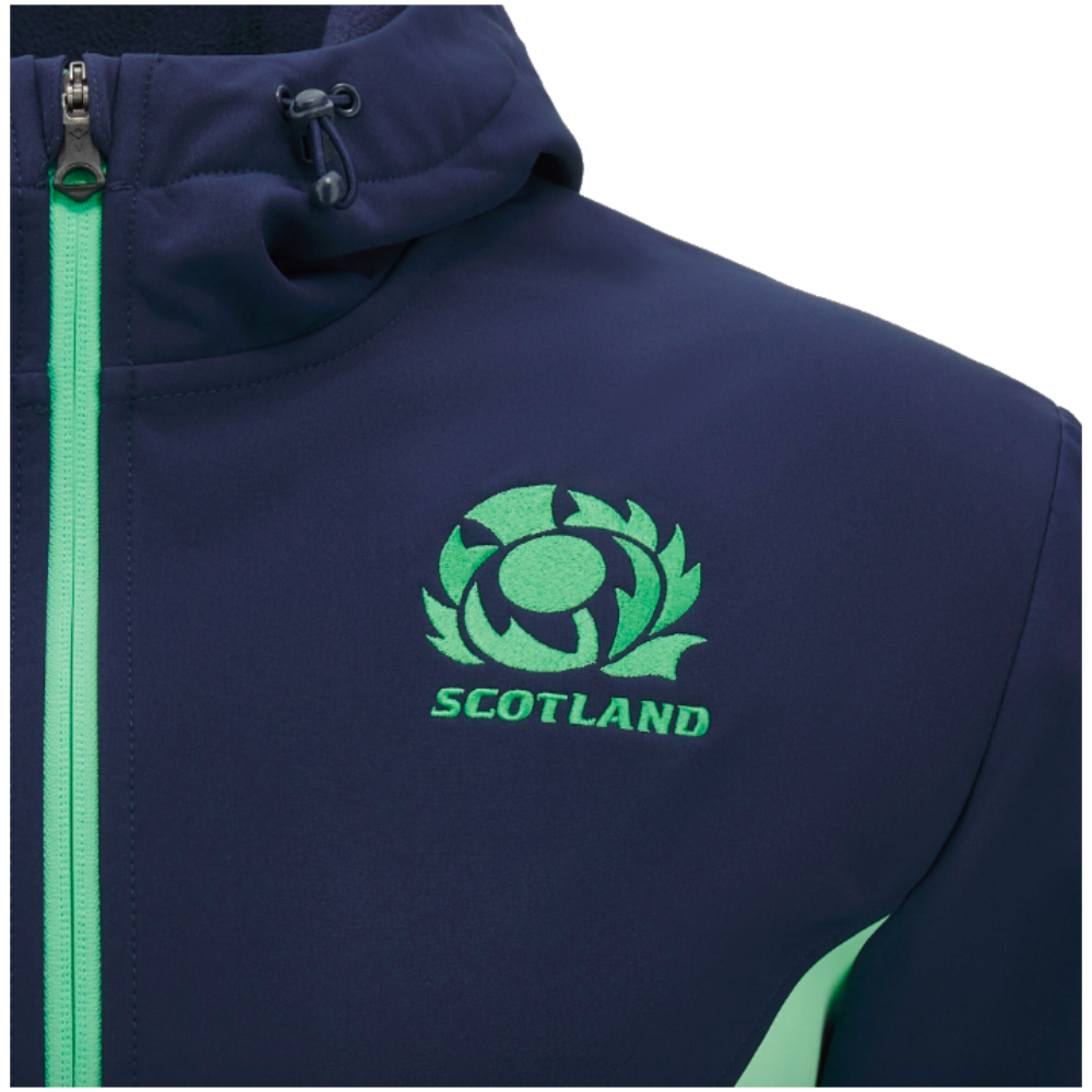 2024-2025 Scotland Rugby Softshell Jacket (Navy-Mint) - Kids