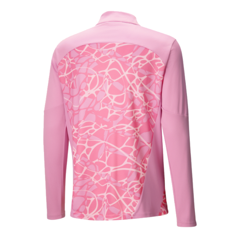 2024-2025 Man City Prematch 1/4 Zip Top (Pink)