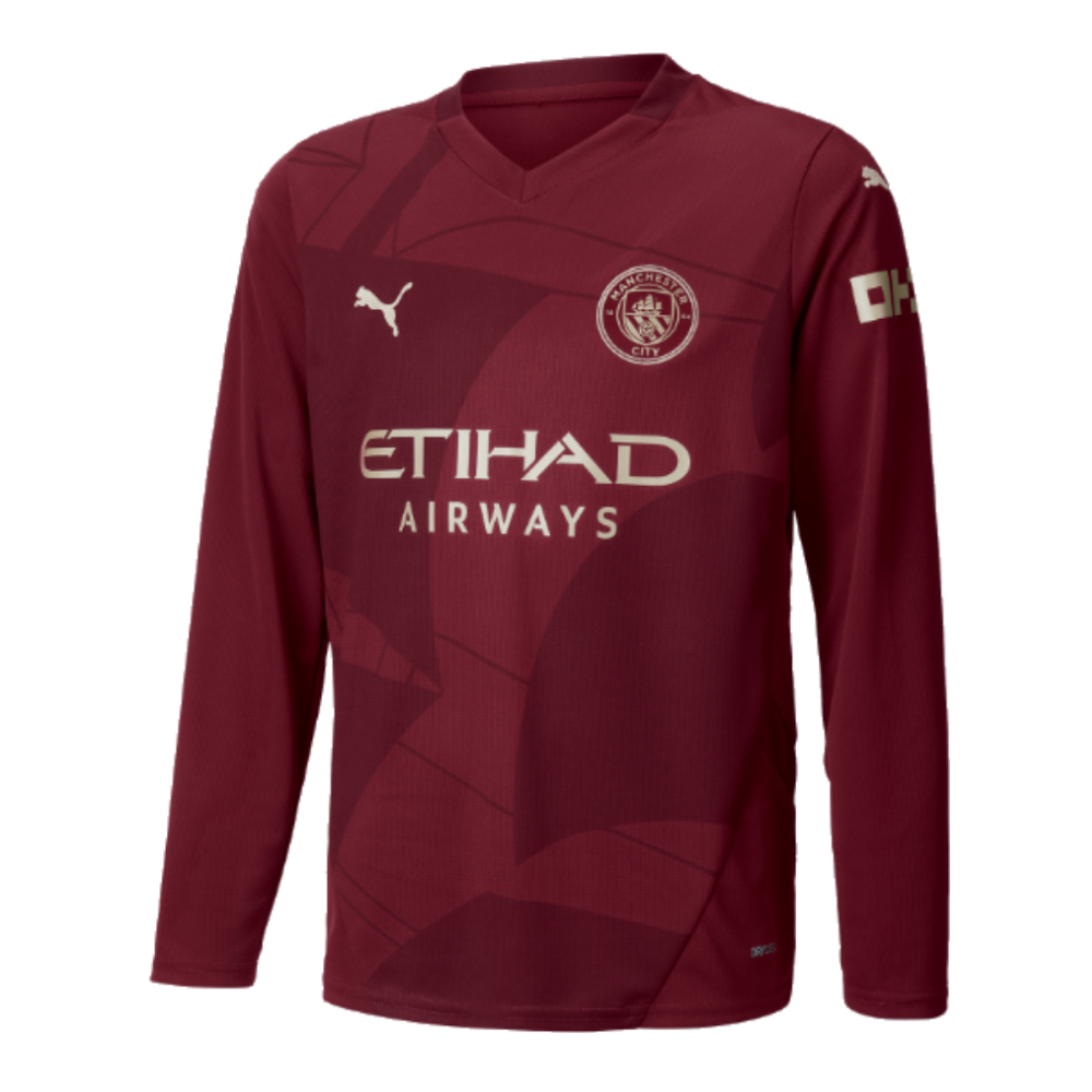 2024-2025 Man City Third Long Sleeve Shirt (Kids) (J.Alvarez 19)