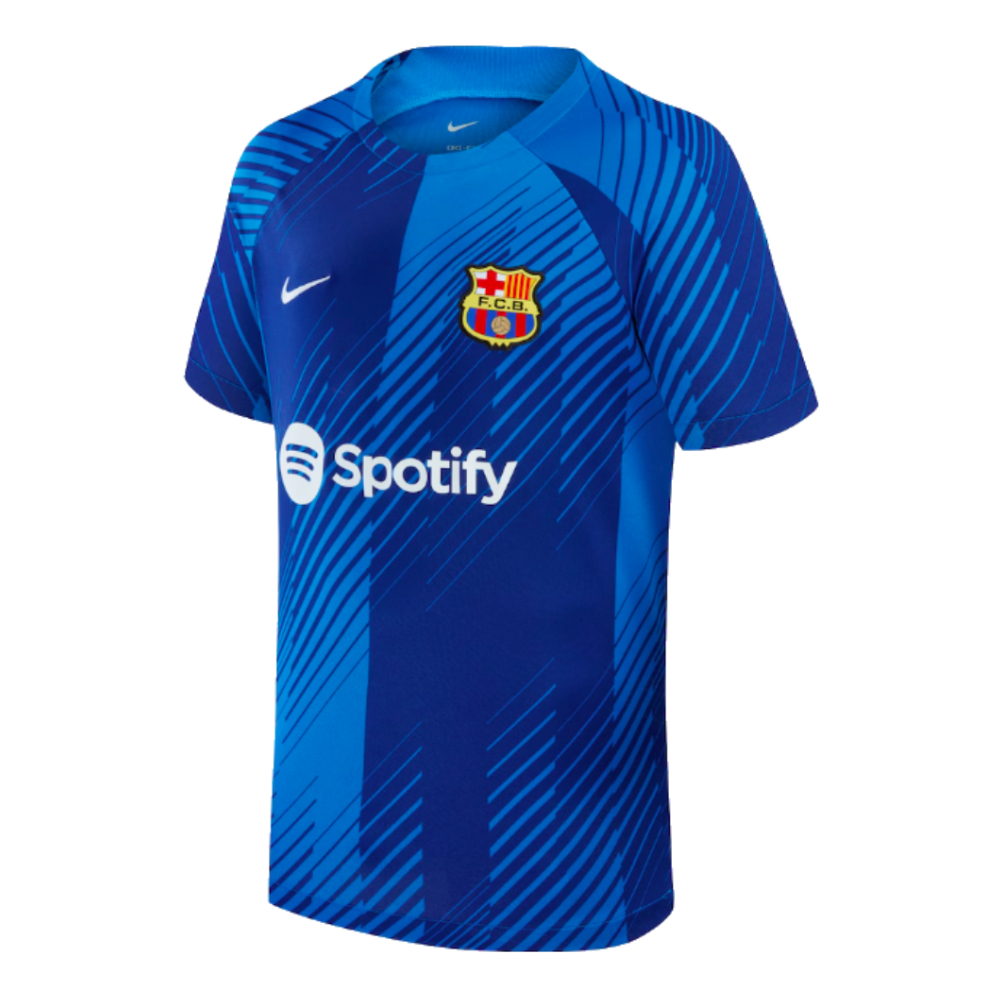 2024-2025 Barcelona Pre-Match Shirt (Blue) - Kids (Christensen 15)