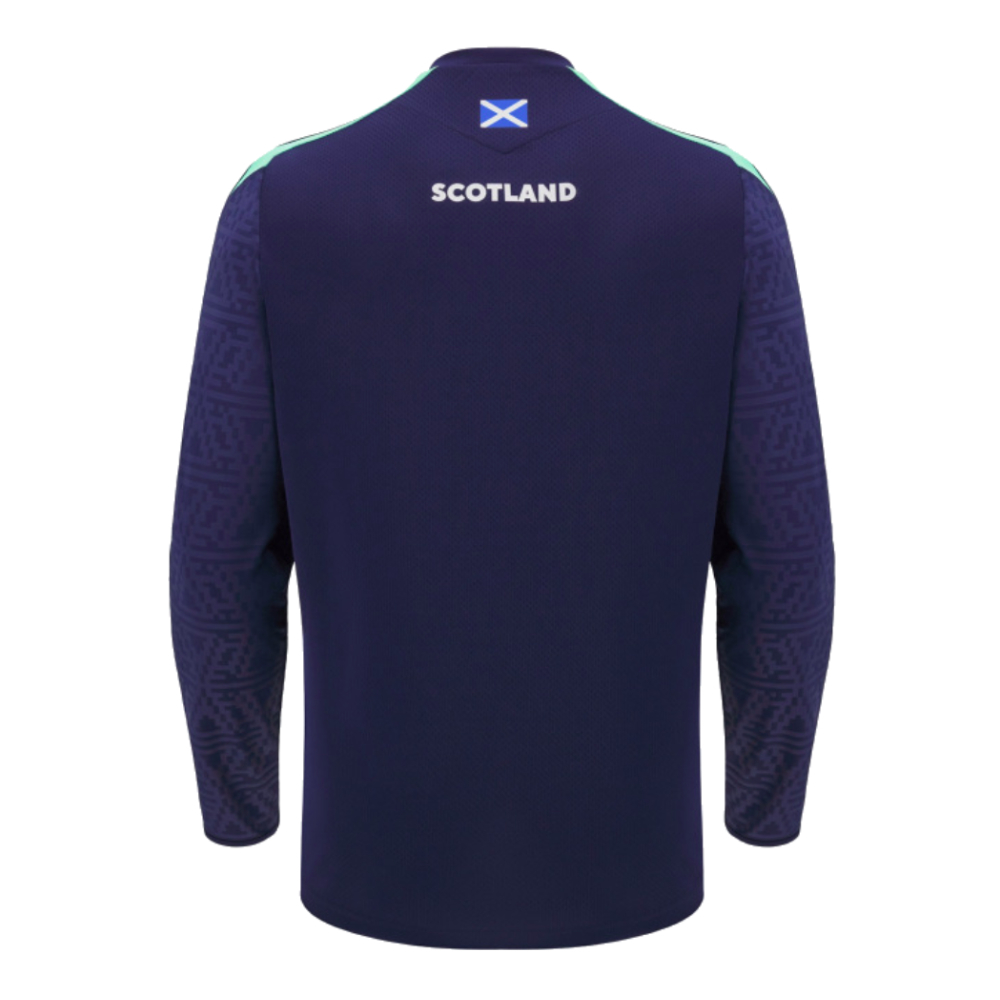 2024-2025 Scotland Rugby LS Training Poly Shirt (Navy)