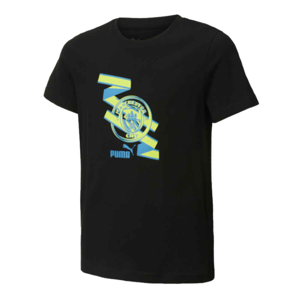 2024-2025 Man City ftblCulture Tee (Black) - Kids (Grealish 10)