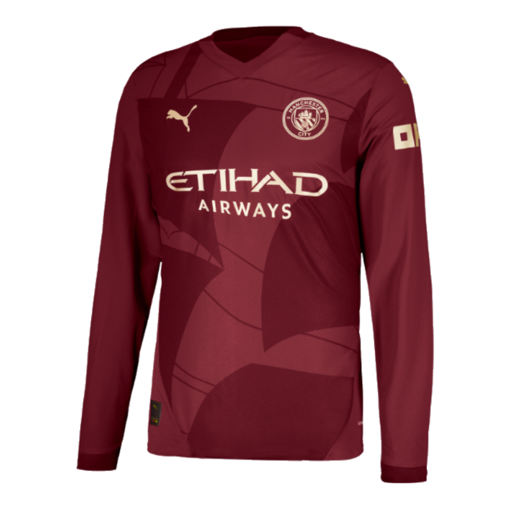 2024-2025 Man City Third Long Sleeve Authentic Shirt (J.Alvarez 19)