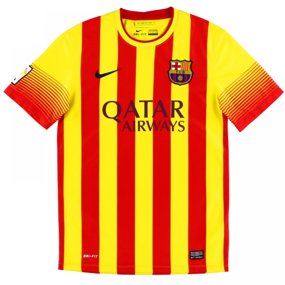 Barcelona 2013-14 Away Shirt (S) (Excellent) (Fabregas 4)