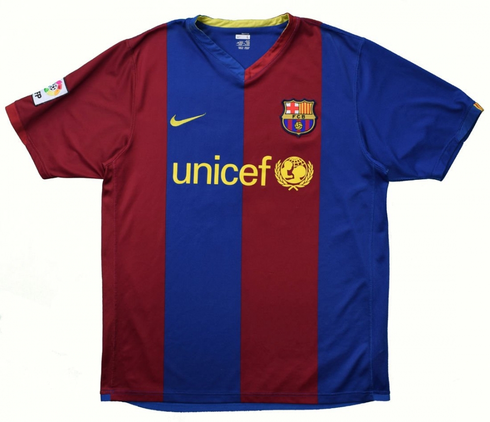 Barcelona 2006-07 Home Shirt (M) (Very Good) (Ronaldinho 10)