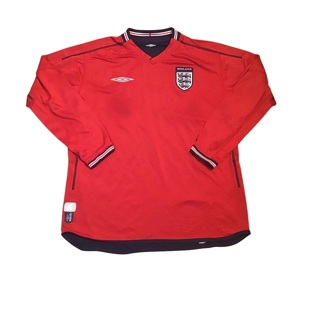 England 2002-04 Long Sleeve Away Shirt (S) (Excellent) (Gascoigne 8)