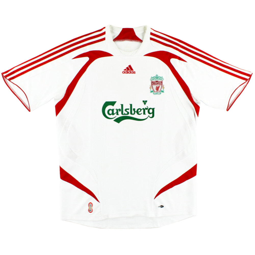 Liverpool 2007-08 Away Shirt (XL) Finnan #3 (Very Good)