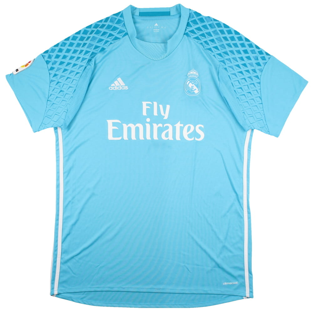 Real Madrid 2016-17 Goalkeeper Home Shirt (L) Navas #1 (Excellent)