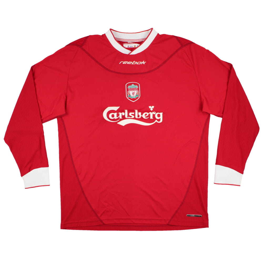 Liverpool 2002-04 Long Sleeve Home Shirt (L) Hamann #16 (Very Good)