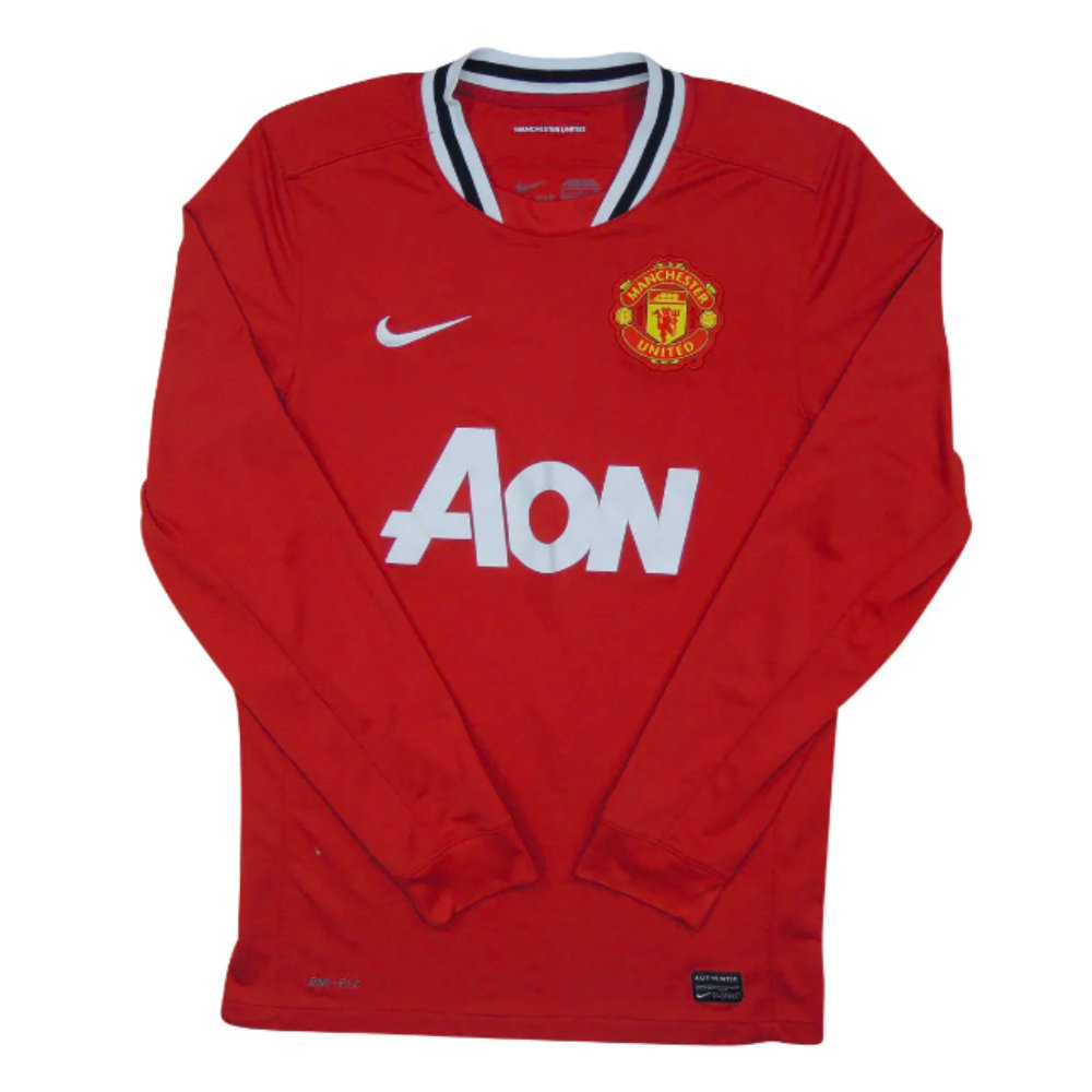 Manchester United 2011-12 Long Sleeve Home Shirt (S) (Very Good) (Ferdinand 5)