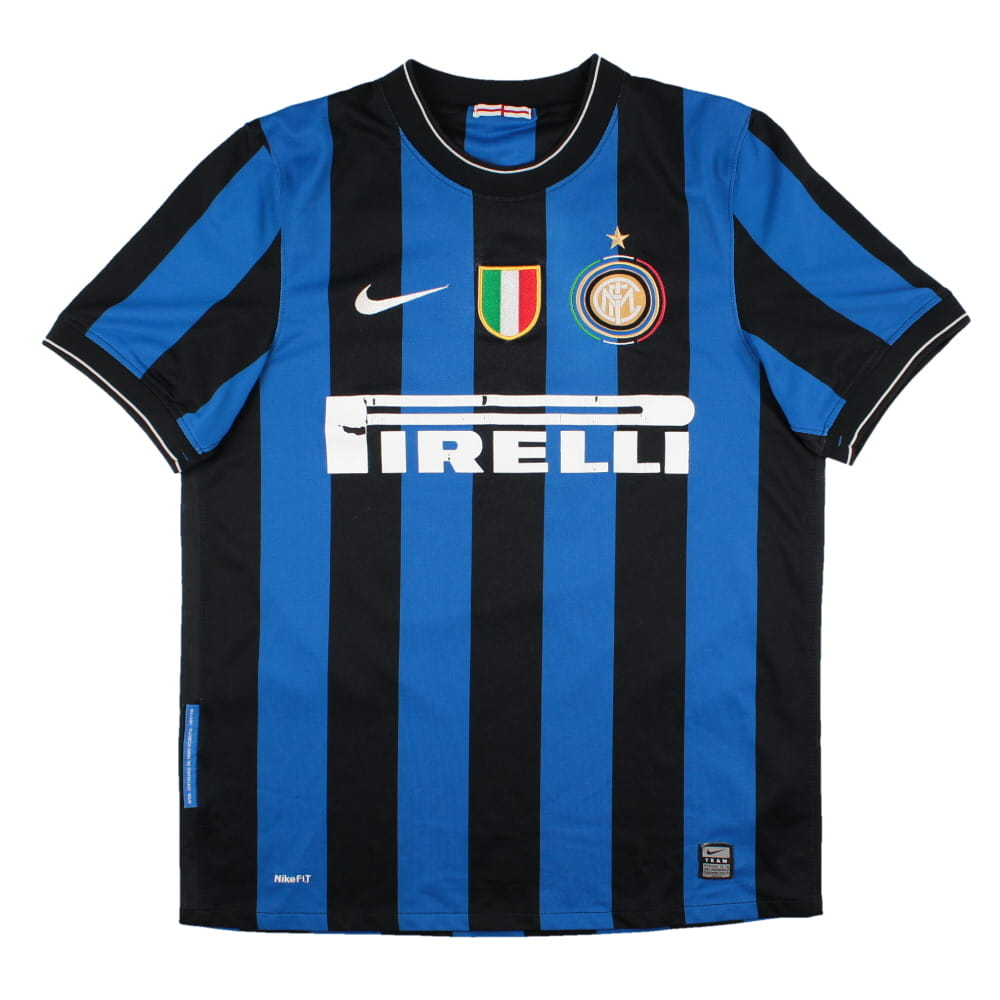 Inter Milan 2009-10 Home Shirt (S) (Very Good) (J.Zanetti 4)